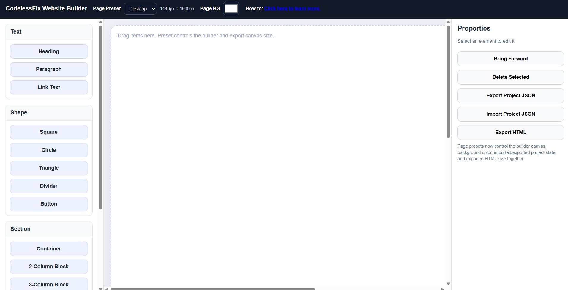 Website Builder preview